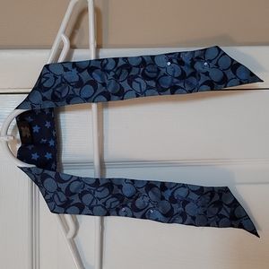 Coach Reversible Skinny Silk Scarf